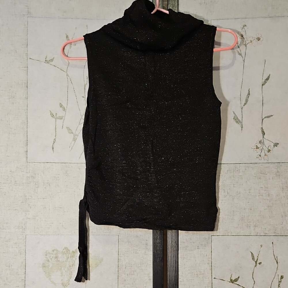 Sparkly Black Sleeveless Top